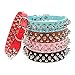 Aolove Mushrooms Spiked Rivet Studded Adjustable Pu Leather Pet Collars for Cats Puppy Dogs (Medium, Pink)