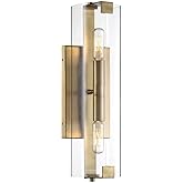 Savoy House 9-9771-2-322 Winfield Modern Scandinavian Clear Glass Rectangular Wall Sconce, 2-Light 120 Total Watts, 16" H x 5