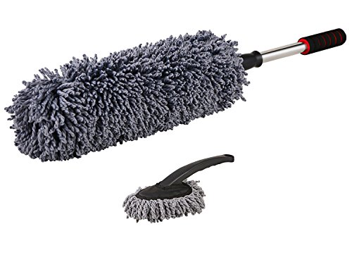 Car Duster Kit, Set of 3, UPRA Upgraded Ultra Soft Microfiber Set, Lint free, Extendable Handle, 32.6 inches, Multipurpose Functional for Interior, Exterior, Auto, Truck, SUV, RV, Motorcycle