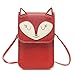 Universal Multipurpose Cute 3D Red Fox Design Synthetic Leather Wallet Crossbody Cell Phone Bag Mini Pouch for iPhone 6/6S,6Plus/6S Plus,Note 5,Note 4,Galaxy S7,S7 Edge