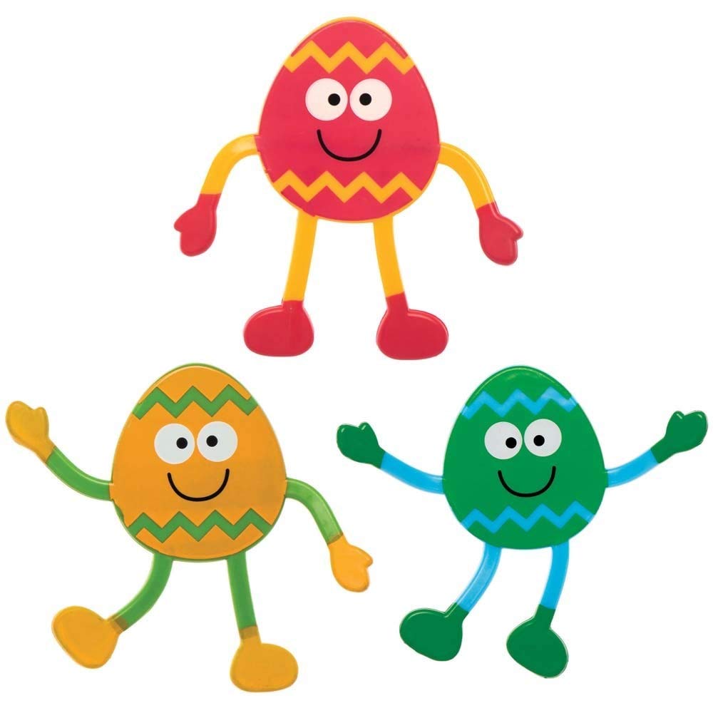 Baker Ross Easter Egg Bendies - Pack of 4, Easter Toys for Kids (AX902)