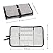 patu Roll Up Folding Travel Organizer Case for Cables, Memory Cards, Flash Disks, Earphones, Portable Hard Drives, Power Banks or Adapters, or Other Small Electronics and Accessories, Gray