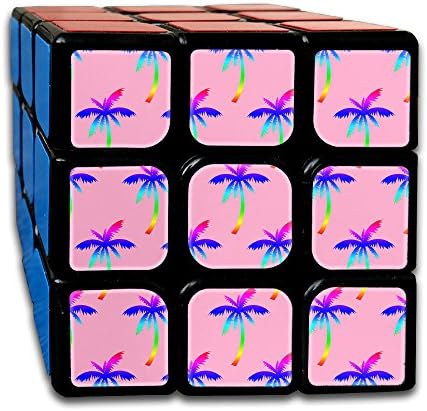 Colorful Palm Tree Rainbow 3x3x3 Magic Cube Speed Cube Puzzle Cube Toy Third Order Cube