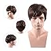 MelodySusie Men’s Wig Dark Brown Natural Looking Short Wigs with Wig Cap for Daily Halloween Wear and Formal Occasions, Dark Brown