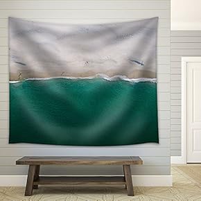 Tropical Beach with White Sand - Fabric Wall Tapestry Home Decor - 51x60 inches
