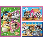 Clementoni- 3 Puzzles 48 Piezas 44 Gatos, Multicolor (25239.8)