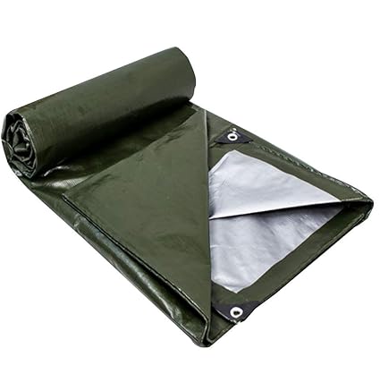 FOTEE Schutzplane, wasserdichter Zeltunterstand mit Ösen Bootsplane Starker Zug,Green_2x2m