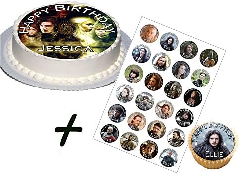 Game of Thrones Birthday Party Set Cake Toppers with Any Name