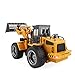 TES TOYS Remote Control Excavator Construction Tractor, Boldozer Toy with 2.4Ghz Transmitter and Metal Shovel 1520 (1:18 Boldozer)