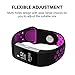 iGK Silicone Replacement Bands Compatible for Fitbit Charge 2, Adjustable Breathable Sport Strap Smartwatch Fitness Wristband with Air Holes Black Plum Small