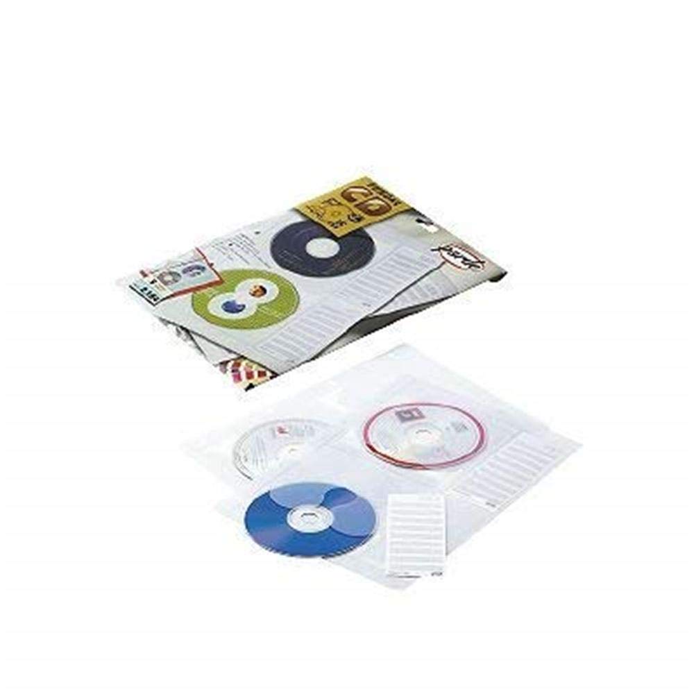 Pardo 2184 – CD/DVD CD Sleeves with 4 Holes, Format A4, Capacity for 4 Each Sleeve, Pack of 5