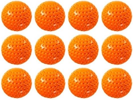 One Dozen Orange Plastic Dimpled Training Balls for Use with Hit Zone Jr Air Powered Batting Tee