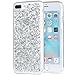 iPhone 8 Plus Case, iPhone 7 Plus Case, iYCK Bling Glitter Sparkle [Gold Foil Embedded] Flexible Soft Rubber Gel TPU Protective Shell Bumper Case Cover for iPhone 7 Plus/iPhone 8 Plus 5.5inch - Silver