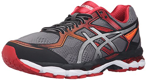 ASICS Men's Gel-Surveyor 5 Running Shoe, Black/Silver/Vermilion, 12 M US