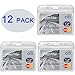 YOUOWO 12 Pack Horizontal ID Card Badge Holders 3.2 x 3.85 inches, Fits 2.3 x 3.5 Name Tag Insert Waterproof Punched Zipper Resealable Clear Plastic Labels Credit Cards