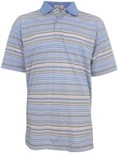 McIlhenny Candy Stripe Polo Golf Shirt by Tabasco, Medium Olive Green