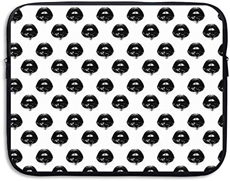 Laptop Sleeve Case Protective Bag Cool Black Lips Creative Design Ultrabook Briefcase Sleeve Bags Cover For 13 Inch Macbook/Notebook/Laptop