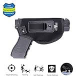 Glock 19 26 27 42 43 Holster | IWB Neoprene Inside Waistband Gun Holsters For Universal Concealed Carry | Fits all firearms for S&W M&P Shield 9mm Ammo 40 | 1911 238 Taurus PT111 G2 LC9S SR22 (right)