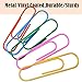 BronaGrand 4 Inch Extra Large Paper Clips Vinyl Coated, 25 Pieces Jumbo Giant Paper Clip,Mixed Colors