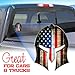 Bigtime Spartan Helmet Decal | Gladiator - Distressed Grunge American Flag | Contour Cut Bubble - F R E E HP Laminated Adhesive Car Sticker Gun 2nd Amendment | Made in USA | 5