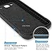 Galaxy J1 (2016) Case, Samsung AMP 2 Case, Samsung J120 Case, Galaxy Express 3 Case With TJS Tempered Glass Screen Protector, Hybrid Carbon Fiber Shockproof Slim Armor Protection Case (Black)