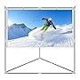 JaeilPLM Wrinkle-Free Portable Outdoor Projection Screen + Setup Stand + Transportable Bag Full Set for Camping and Recreational Events