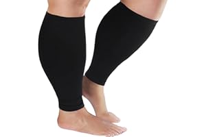 YXMEIGUO Plus Size Compression Sleeves for Calves Women Wide Calf Compression Legs Sleeves Men 3XL, Relieve Varicose Veins, Edema, Swelling, Soreness, Shin splints, for Work, Travel, Sports and Daily Wear