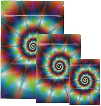 Smell Proof Bags by Cannaline - Tie-Dye Design (10, Medium)