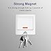 EverDigi 6-Pack Magnetic Key holders, No Drilling Key Racks Hangers with Adhesive for Wall, Light Switch, Fridge (White)