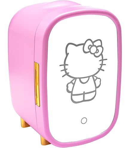 Amazon.com: Ukonic Sanrio Hello Kitty 6.7L Mini Fridge, Red