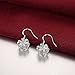 Crown Earrings Dangle Plated Sterling Silver for Women Zircon Jewelry