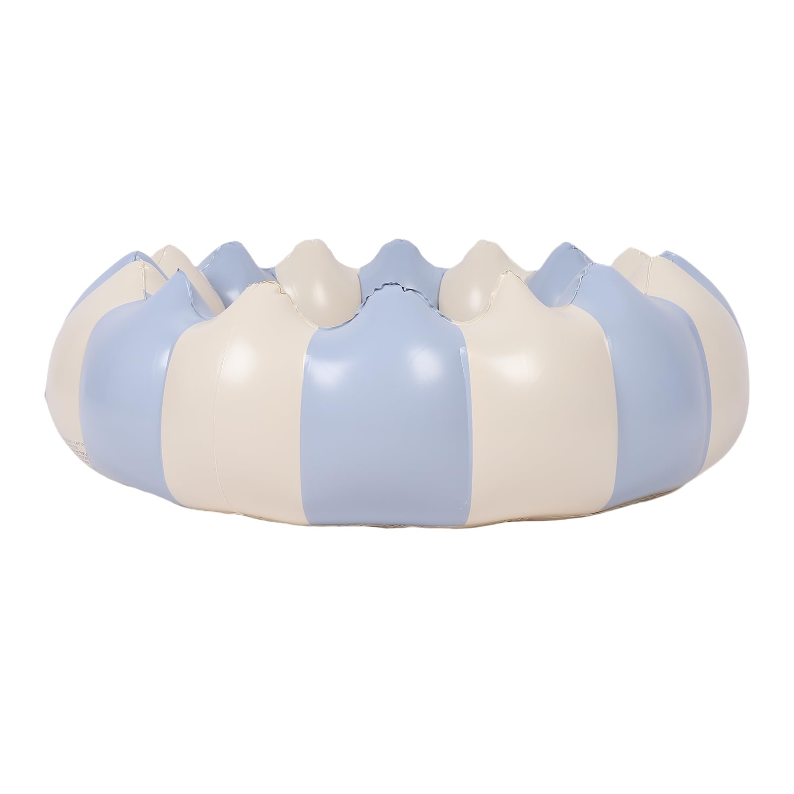 Rushbom Small Inflatable Ball Pit Pool Toddler Blow Up Play Pool，Swimming Pool for Toddler PVC Portable Blow Up Ball Play Pit Pool for Swim Party Indoor Outdoor (Striped Blue)