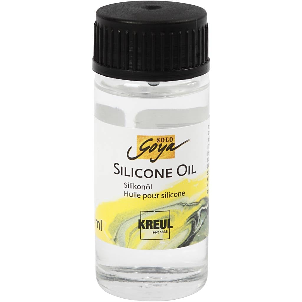 Kreul Solo Goya 87220 Silicone Oil for Pronounced Cell Binding During Pouring, Glass Bottle with Dropper, 20 ml