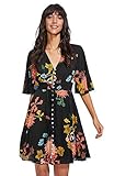 Milumia Women's Boho Button up Split Floral Print Flowy Party Dress