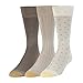 GOLDTOE Men's Dress Crew Socks, 3 Pairs, String/Driftwood, Large