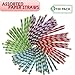 Party Bargains Paper Straws | Disposable & Reusable Assorted Rainbow Stripe Drinking Large Straw | Perfect for Juices, Shakes, Smoothies, Party Supplies, Arts & Crafts | 150 Pack