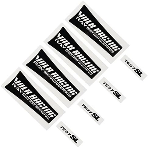 4 PCS Rays Volk te37SL Car Wheels Sticker Valve Sticker Decal Compatible with 17-19 inches Wheels (Black)