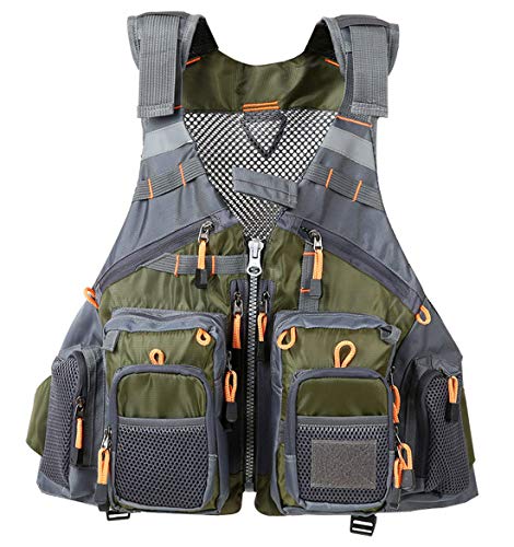 Panegy Herren Outdoor jagdsport Angelweste Fliegenfischen Tintenfischangeln Praktisch Weste Draussen Reise Leichte Jacke Mantel