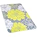 Wimaha Non-Slip Bath Mats Rugs, Extra Large, Super Soft, Water Absorbent Fast Dry, Microfiber Rug for Bathroom Shower, Tub, Bathtub, Kitchen, Bedroom, Hotel, 31 x 19, Peony Yellow Grey