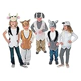 Fun Express Nativity Costume Animal Slip-On Vest and Hat Sets