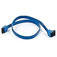 Monoprice SATA III 6.0 Gbps Cable - With Locking Latch, 90-Degree Plug, 1.5 Feet, Blue
