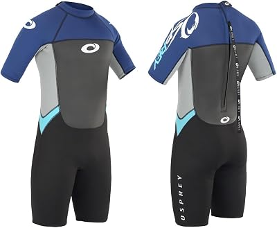 Osprey Origin Shorty 3mm Wetsuit Men Blue Size S Short Sleeve Neoprene