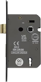 Decoranddecor Sash Mortice Door Lock 2.5inch 64mm Matt Black Fire Rated UKCA CE view 5