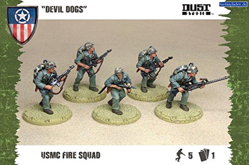 Dust Tactics: Allies USMC Fire Squad "Devil Dogs" by Battlefront Miniatures