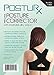 PosturX Personal Posture Corrector With Breathable Silky Weave- Black (Small)