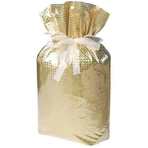 UPC 810927020810, Gift Mate 21175-2 2-Piece Drawstring Gift Bags, Jumbo, Diamond Gold