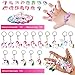 Qfun Unicorn Birthday Party Favors Supplies Set - 67 Pieces Unicorn Bracelets Rings Keychain Masks Necklace and Hairpin, NON-TOXIC PVC Quality Soft Rubber Unicorn Toy, Gifts for Children Goody Bag Toy