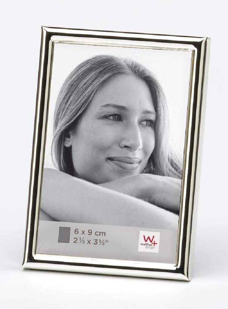 walther design WD069SD Chloe Picture Frame, Silver, 6 x 9 cm, Pack of 2, Portrait Frame