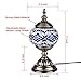 Kindgoo Turkish Mosaic Lamp Decorative Handmade Unique Glass Bedside Table Lamp Led Bulb Included (Blue)