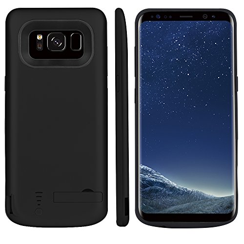 Scheam Samsung Galaxy S8 Plus 6500mAh Battery Case Extended Battery Portable Charger Juice Power Bank Battery Backup Charging case Compatible with Samsung Galaxy S8 Plus 6500mAh (Black)